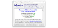 GRC:n InSpectre kertoo onko Windows-kokoonpano suojattu Meltdown- ja Spectre-haavoittuvuuksilta
