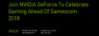 NVIDIA pitää 20. – 21. elokuuta GeForce Gaming Celebration -tapahtuman