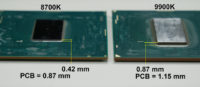 Intelin Core i9-9900K Der8auerin käsittelyssä paljasti korkeutta kasvaneen sirun ja korkeat lämmöt