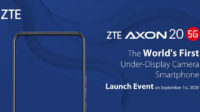 ZTE Axon 20 5G maailman ensimmäisellä näytön alle upotetulla etukameralla julkaistaan 1. syyskuuta