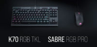 Corsair julkaisi Axon-teknologiaa hyödyntävät K70 RGB TKL -näppäimistön ja Sabre Pro -sarjan hiiret