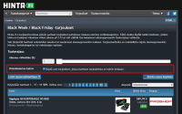 Hinta.fi Black Friday -tarjouksista saa suodatettua valealennukset pois
