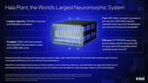 Intel julkisti neuromorfisen Hala Point -supertietokoneen tekoälytehtäviin
