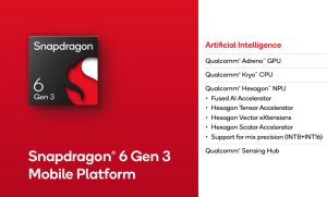 Qualcomm julkaisi salavihkaa Snapdragon 6 Gen 3 -järjestelmäpiirin