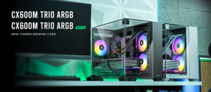 Antec julkaisi kolmella lasikyljellä varustetun CX600M Trio ARGB -minitornikotelon