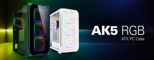 Sharkoon julkaisi AK5 RGB -sarjan kotelot ja SHARK Lights RGB -tuulettimet