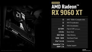 AMD julkaisi Radeon RX 9060 XT:n ja esitteli FSR Redstone -päivitystä