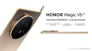 Honor tuo taittuvanäyttöisen Magic V5 -älypuhelimensa myyntiin Suomessa – paksuus suljettuna vain 8,8 mm